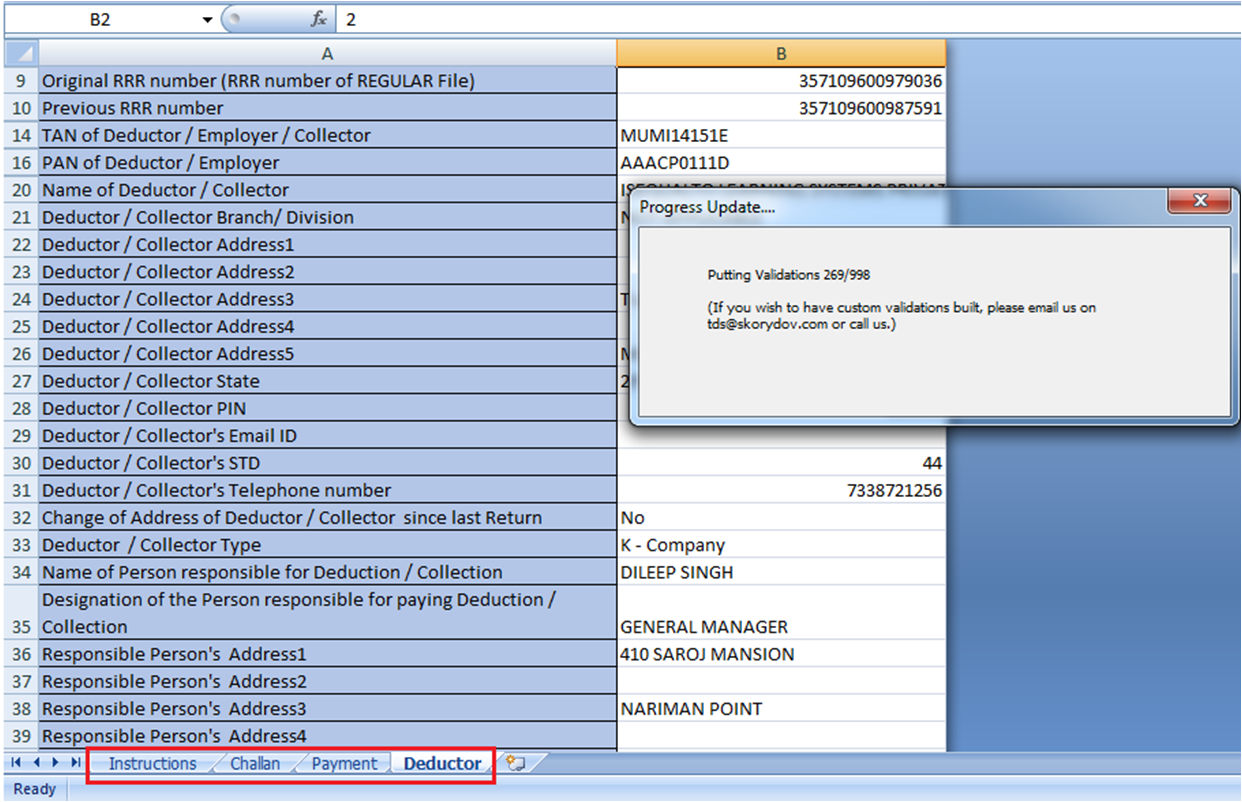 How To Do Bulk Pan Correction Return Through E Tds Xl Skorydov Tds