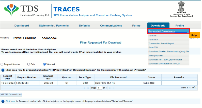 Step-by-step Procedure to generate Form-16A for payments other than ...